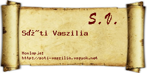 Sóti Vaszilia névjegykártya